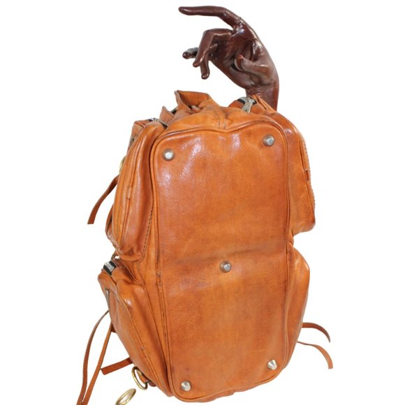 Chloe Betty Styling Saddle Brown Multi Pocket Shoulder Boho Slouch Satchel - Picture 5 of 13